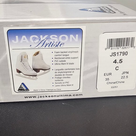 Jackson Artiste Girls Skates, 4.5C, Mark IV Blade, Canskate, Star 1/2 - Picture 3 of 11